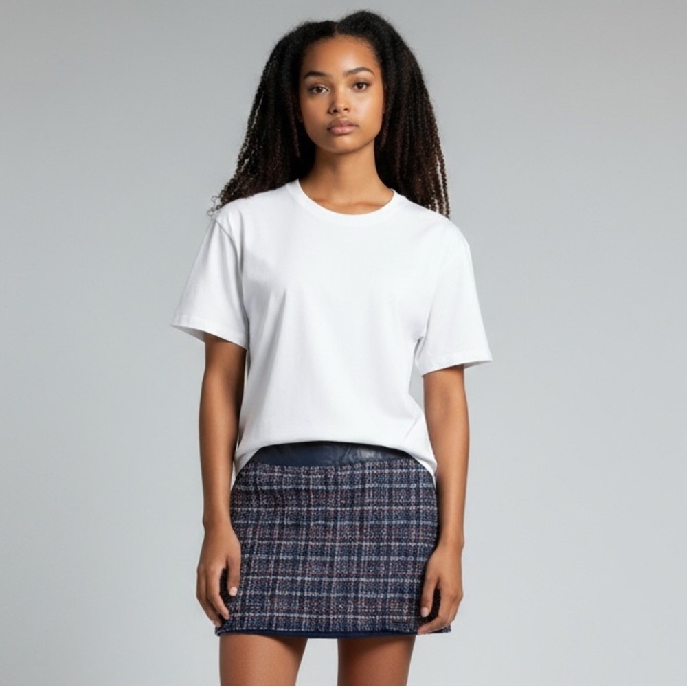Abercrombie & Fitch Wool Blend Metallic Tweed Micro Mini Skirt